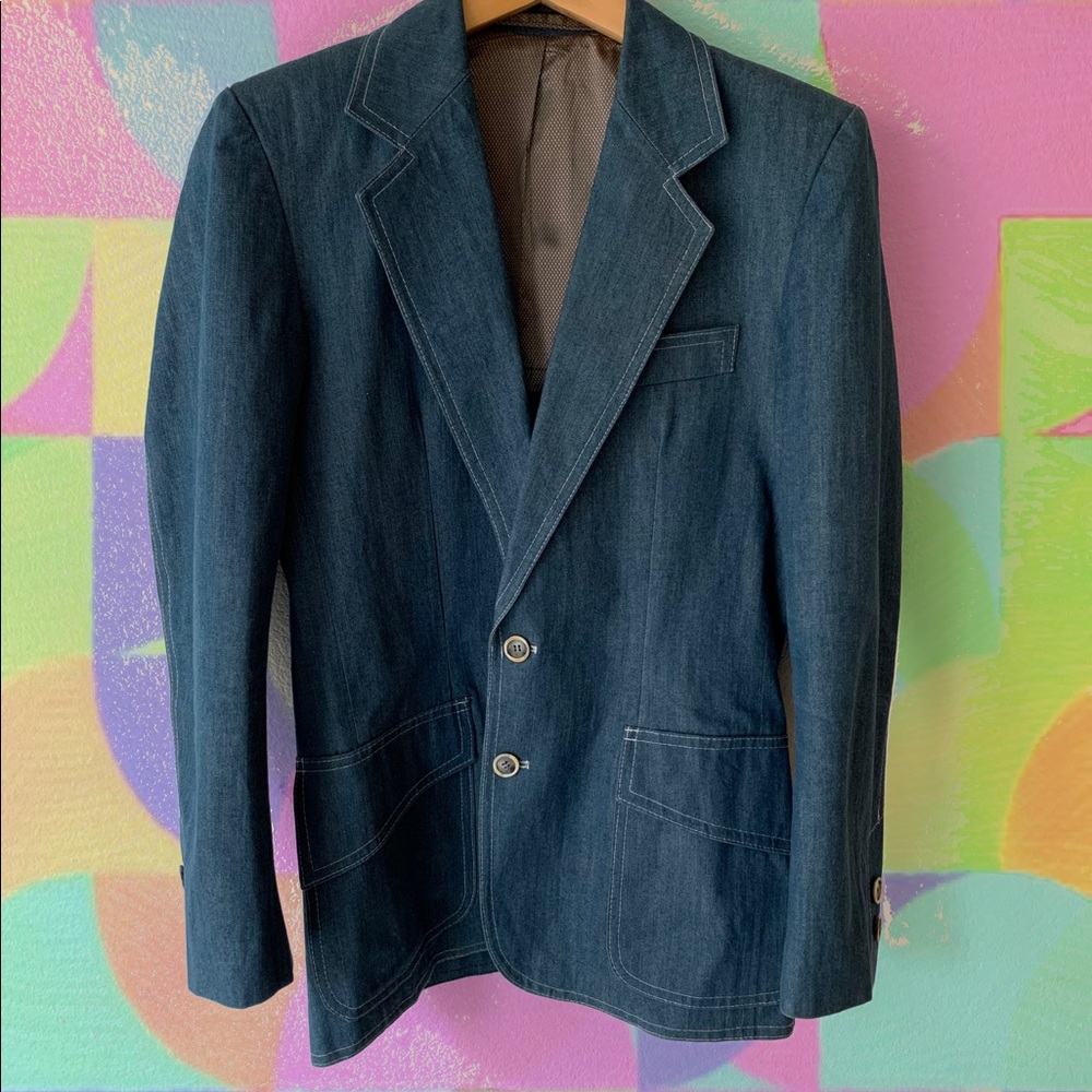 Single Breasted Denim Blazer